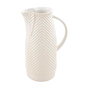 Debossed Stoneware Pitcher