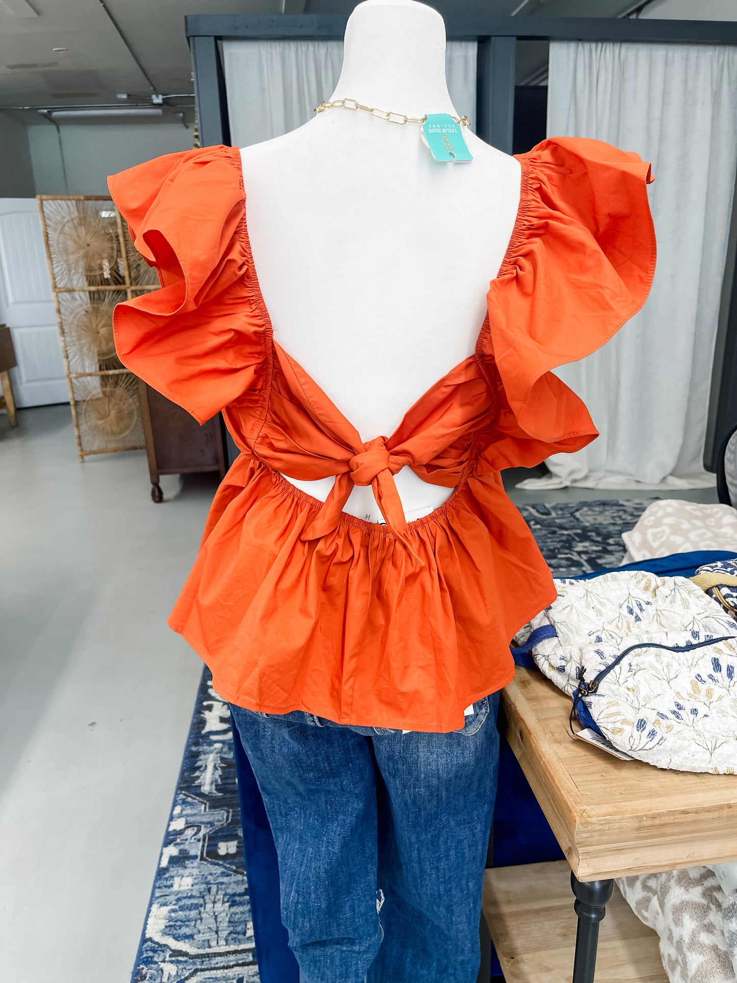 Tie Back Ruffle Top