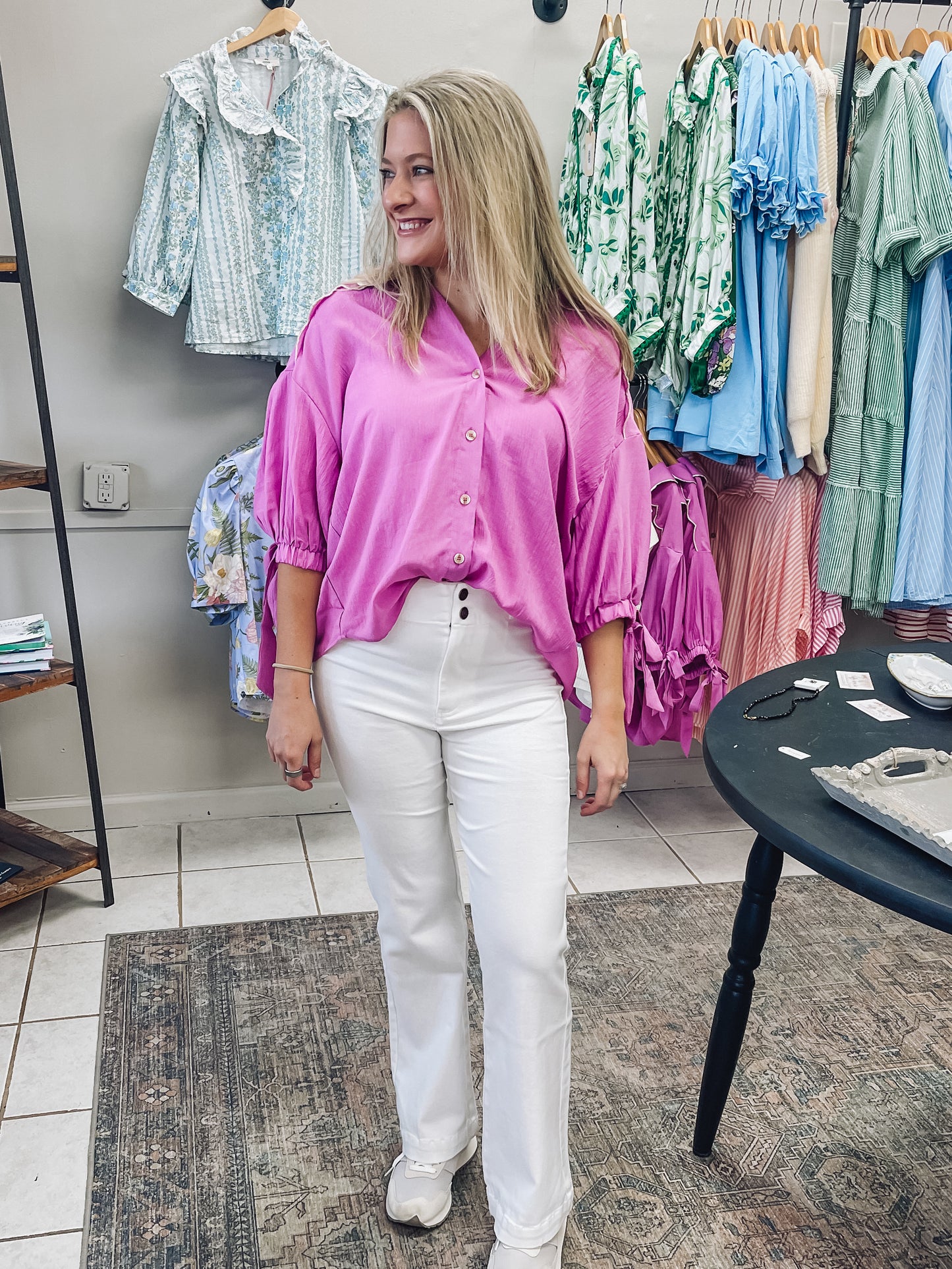 Scallop Embroidered Blouse