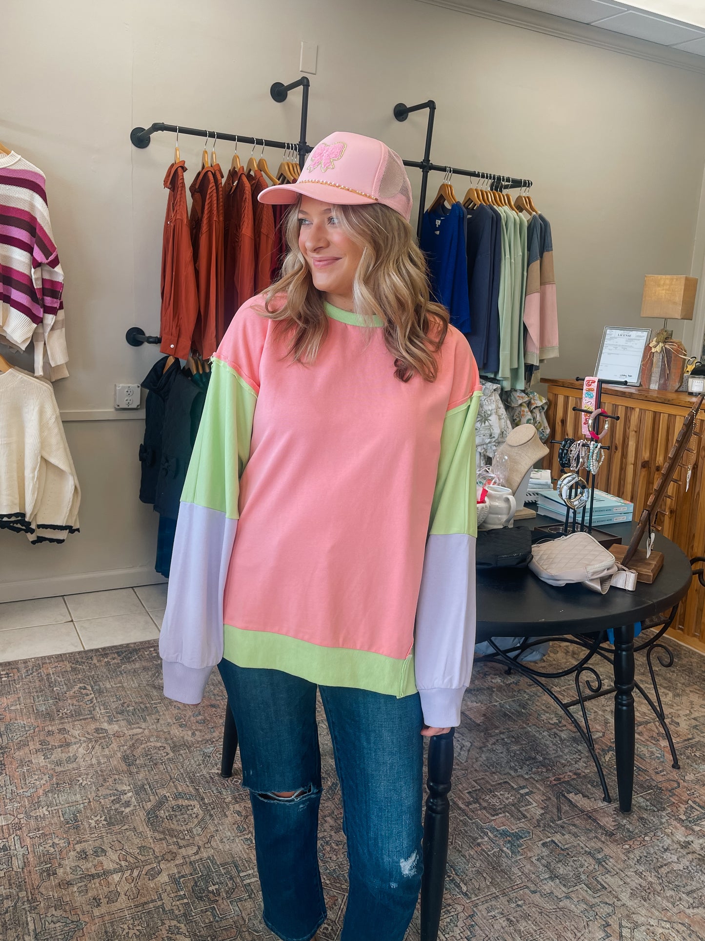 Color Block Pastel Sweatshirt