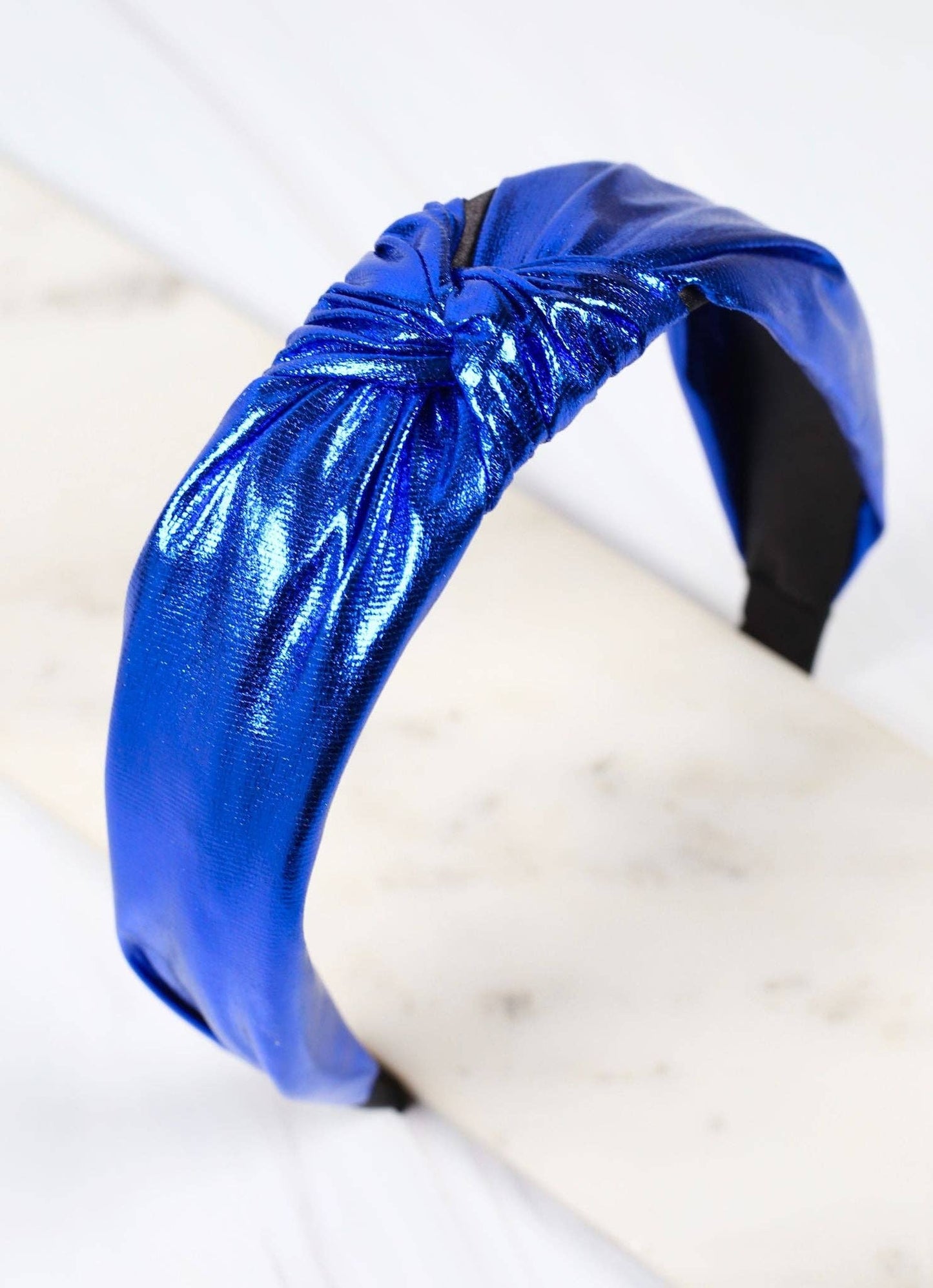 Evie Knot Headband METALLIC ROYAL