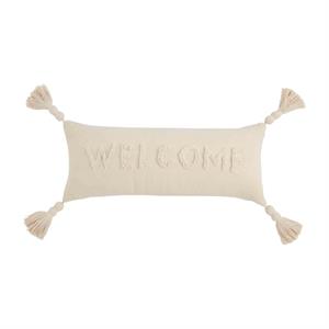 LB TUFTED COTTON WORD PILLOWS