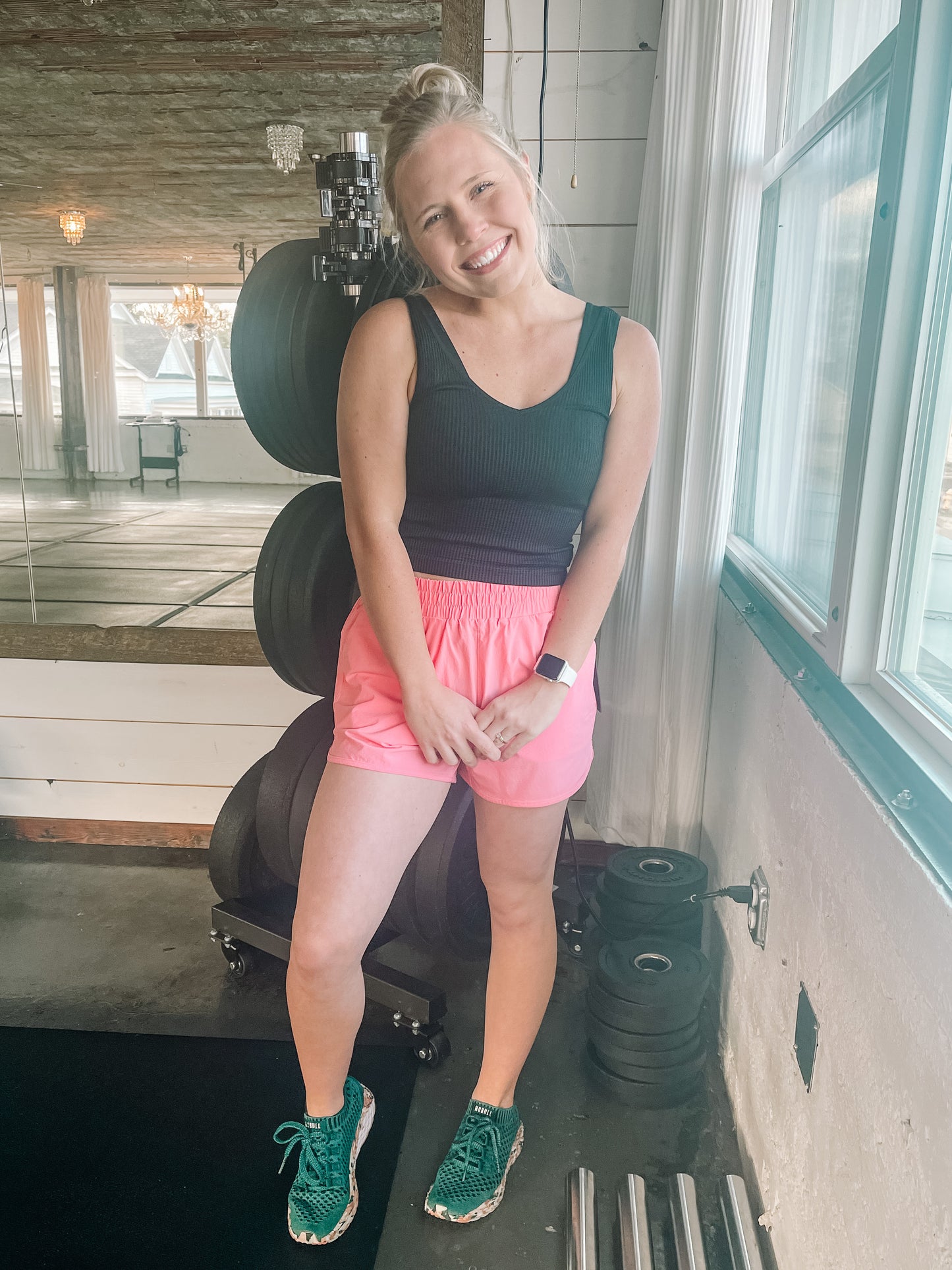 Highwaist Athleisure Shorts with Elasticized Waistband