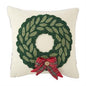 Mudpie-Wreath Tartan Hooked Pillow