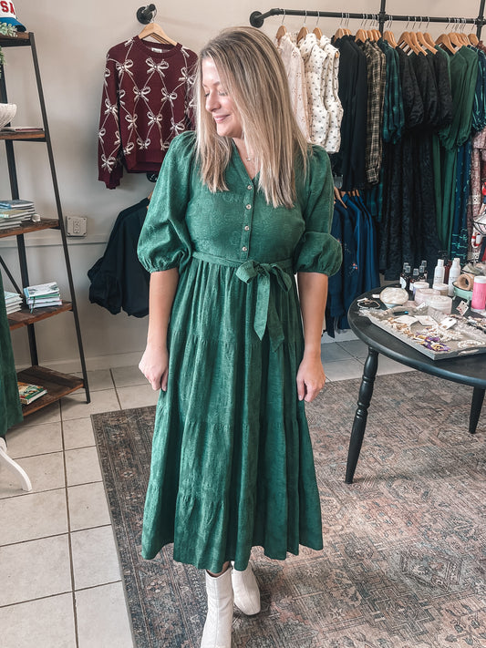 Button Front Maxi Dress