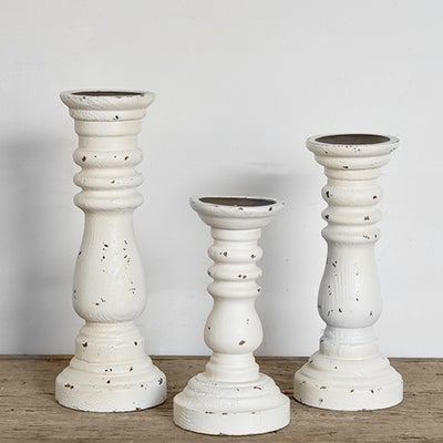 White Candle Pillars