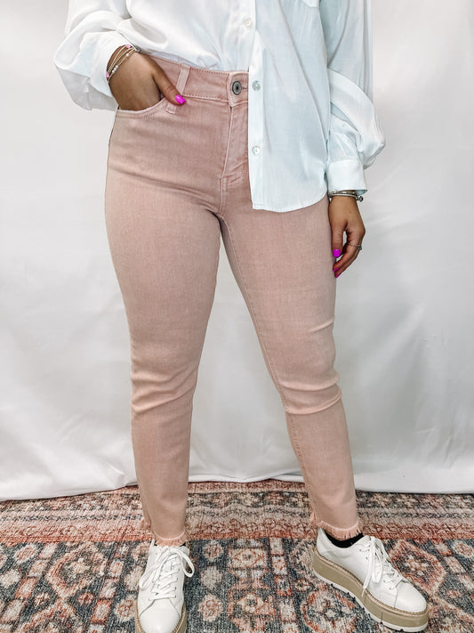 MID RISE SLIM STRAIGHT-Pastels