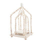 White Wash Large Beaded Lantern