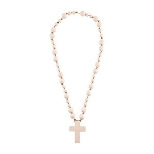 Mango Wood Deco Beads-Cross