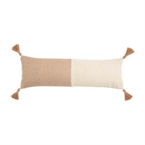 LUMBAR JUTE LONG TASSEL PILLOW