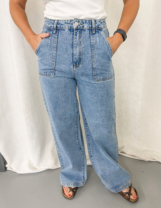Trendy Loose Denim Jeans