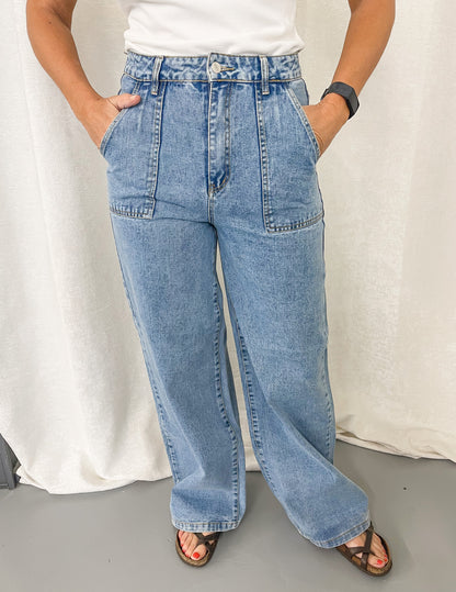 Trendy Loose Denim Jeans