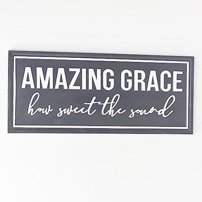36" Amazing Grace Tin Sign